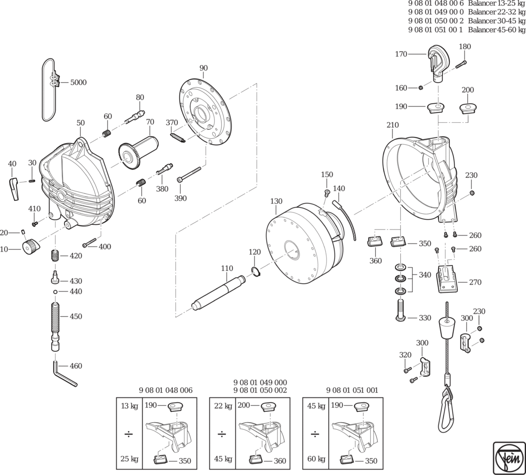 Fein Balancer up to 25 kg / 90801048006 Spare Parts