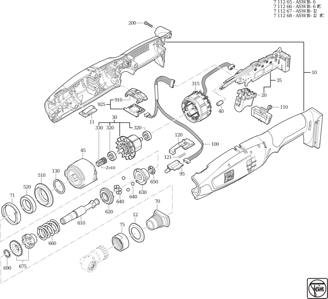 Fein ASW 18-12 ⠒-18V) / 71126700940 Spare Parts