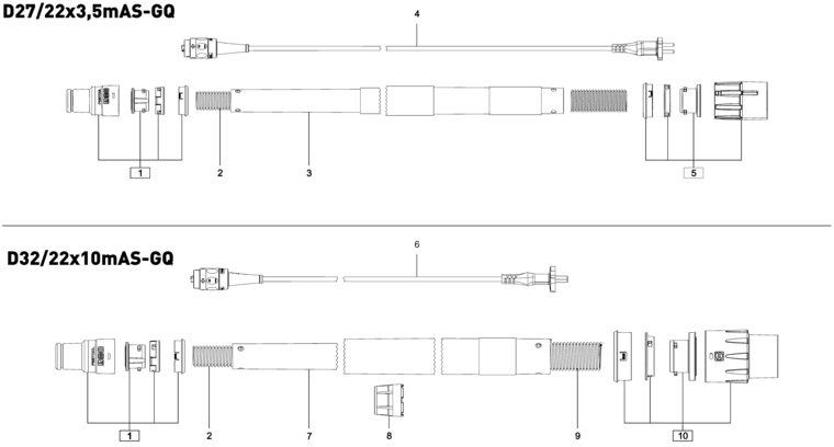 Festool ETS Saugschlauch D22/27x3.5m AS GQ / 10011307 Spare Parts