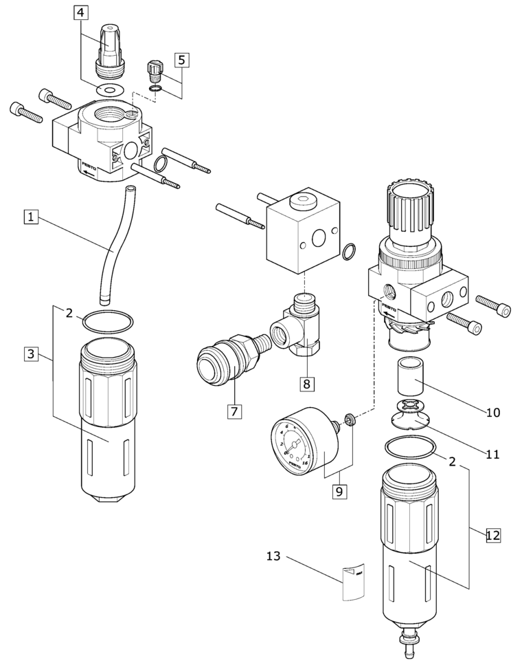 Festool VE-CT / FRC - 3/8 - D - Mini-A / 452798 Spare Parts