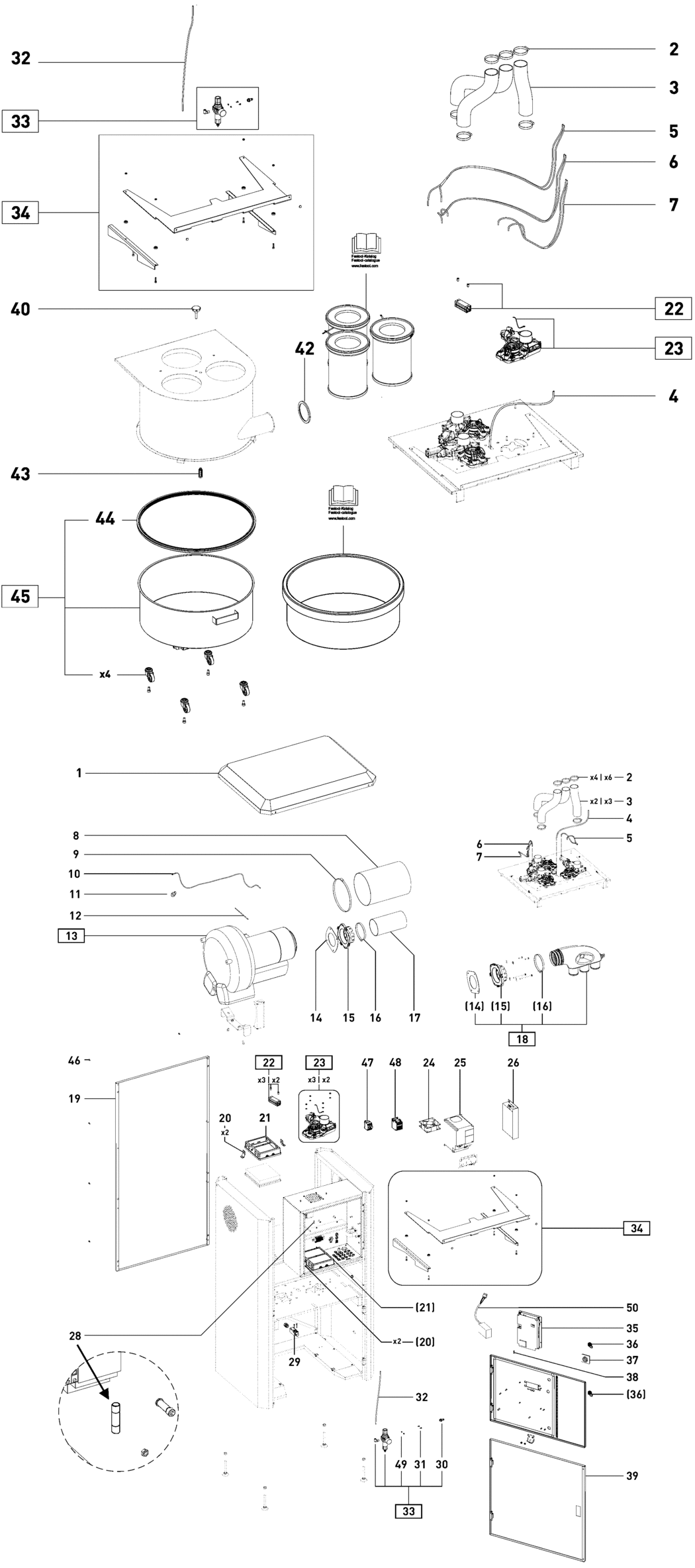 Festool TURBO II M 14 WP R1 / 10014766 Spare Parts