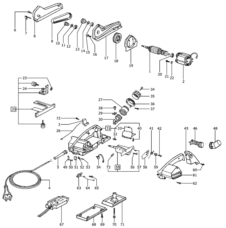 Festool EHL 65 E GB 240V / 491696 Spare Parts