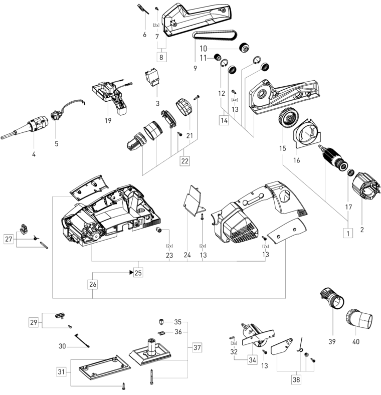 Festool EHL 65 EQ GB 110V / 10008101 Spare Parts