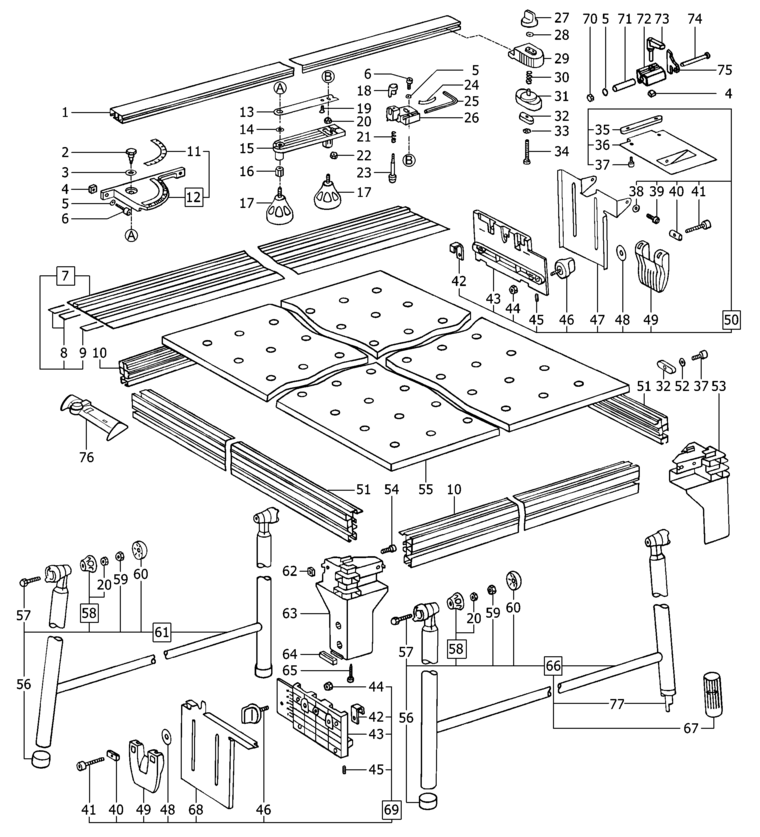 Festool MFT 1080 / 489360 Spare Parts