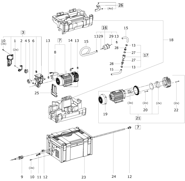 Festool VAC SYS VP GB 110V / 494979 Spare Parts