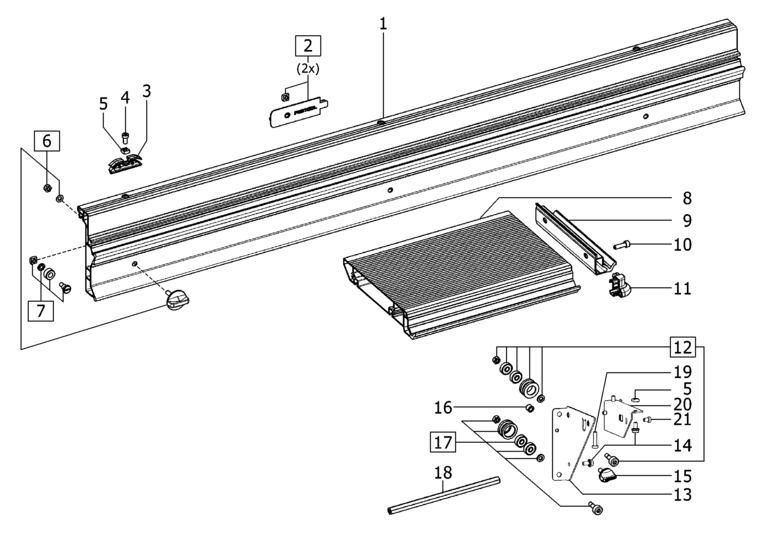 Festool Sliding table / 492100 Spare Parts