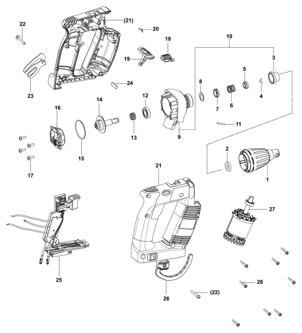 Festool DWC 18-2500 / 205054 Spare Parts