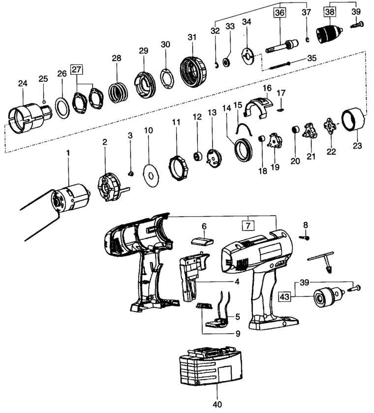 Festool TDD 9.6 ES / 488479 Spare Parts