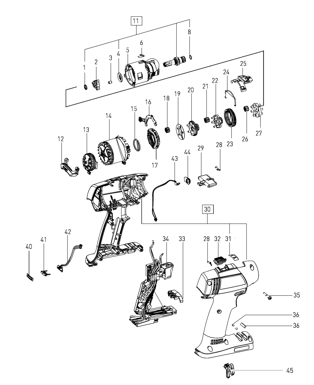 Festool T 18+3 FL Montageset / 500474 Spare Parts