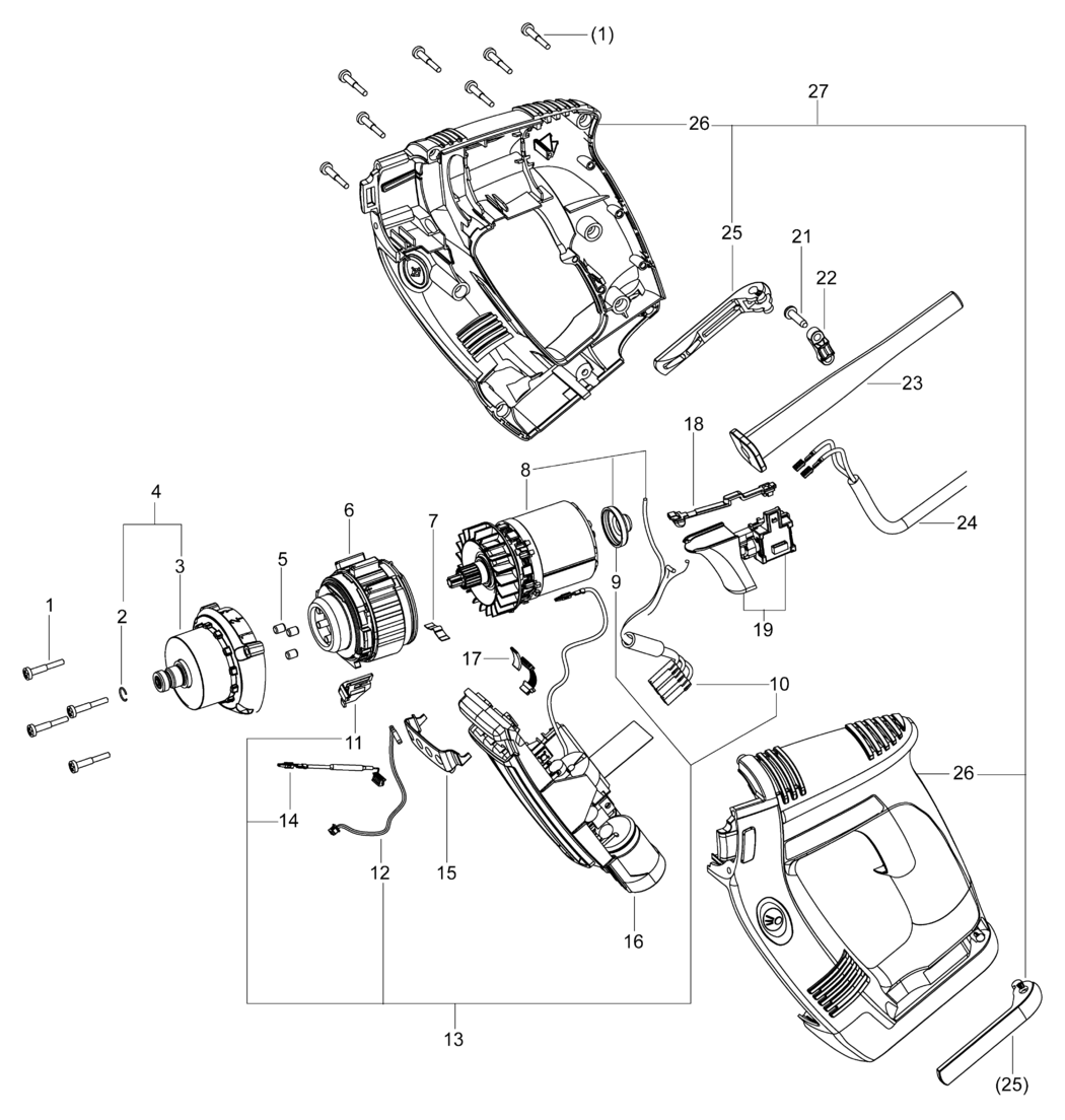 Festool DR 18/4 E FFP GB240V / 499928 Spare Parts