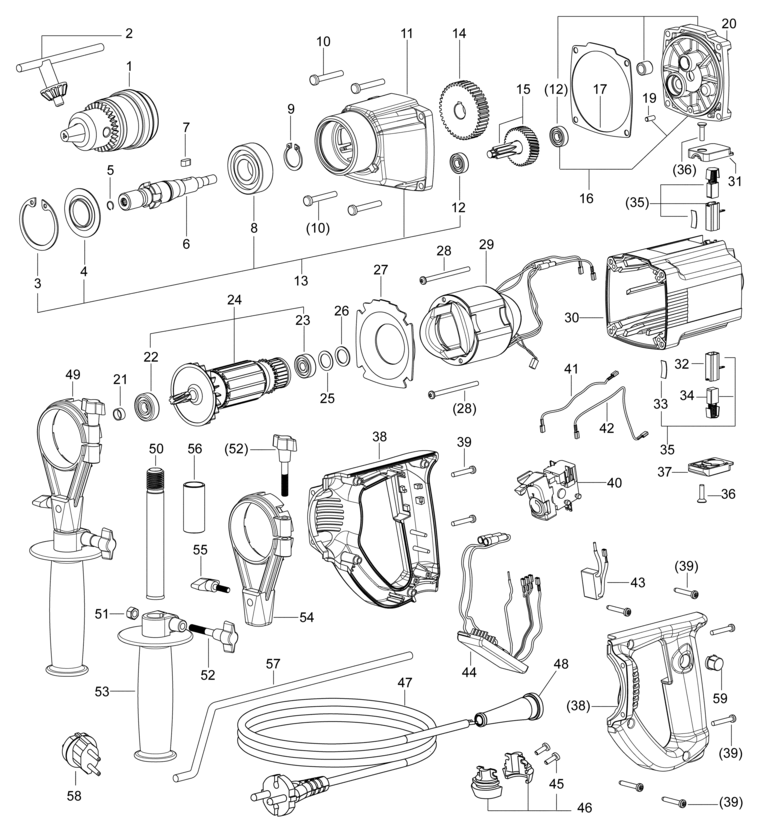 Festool DR 20 E / 768485 Spare Parts