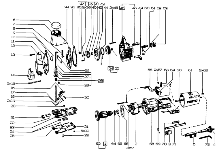 Festool PS 1 E GB 240V / 485564 Spare Parts