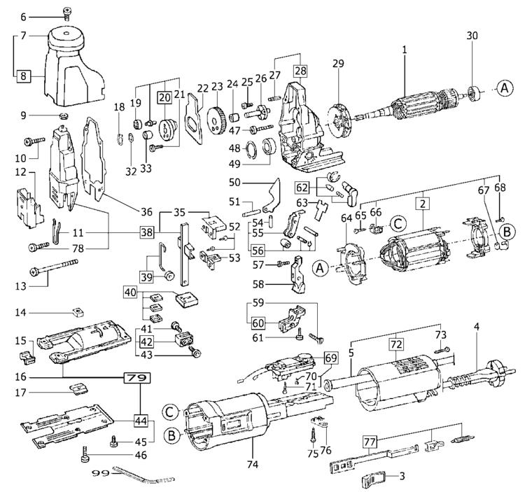 Festool PS 2 E / 485717 Spare Parts