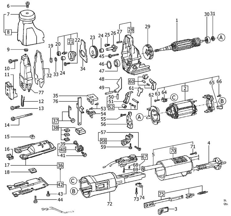 Festool PS 200 E / 489204 Spare Parts