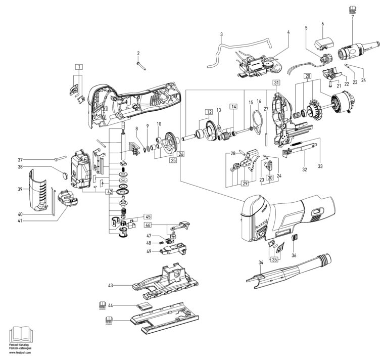 Festool PS 400 EBQ GB 110V / 496064 Spare Parts