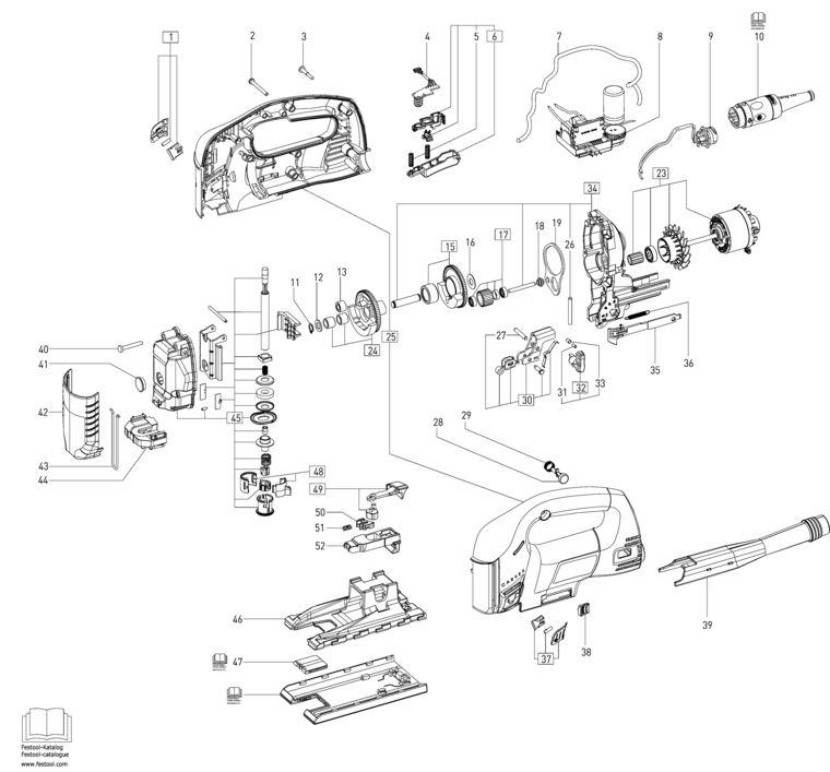 Festool PSB 400 EBQ GB 110V / 496065 Spare Parts