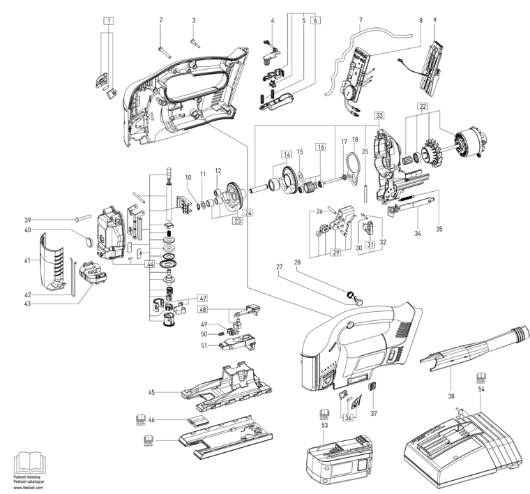 Festool PSBC 400 EB / 496059 Spare Parts