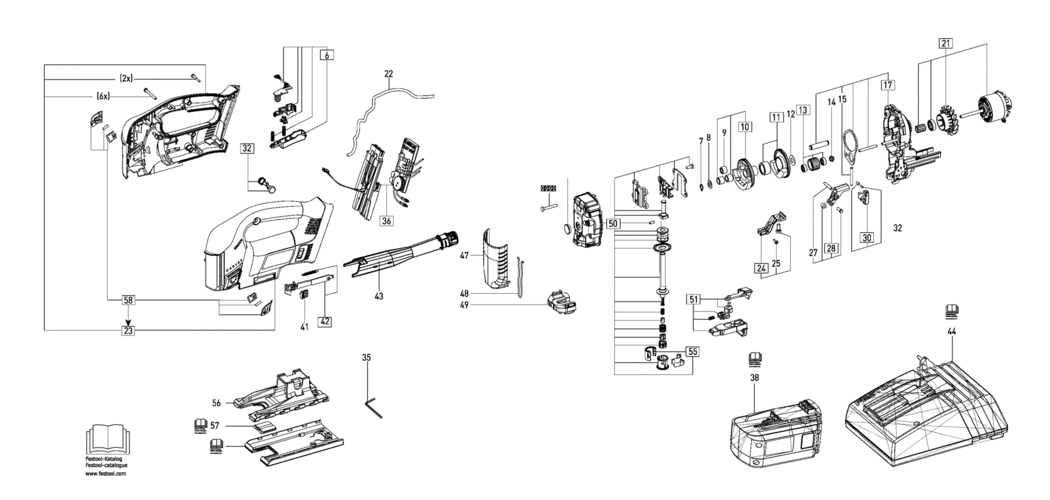 Festool PSBC 420 EB / 205263 Spare Parts