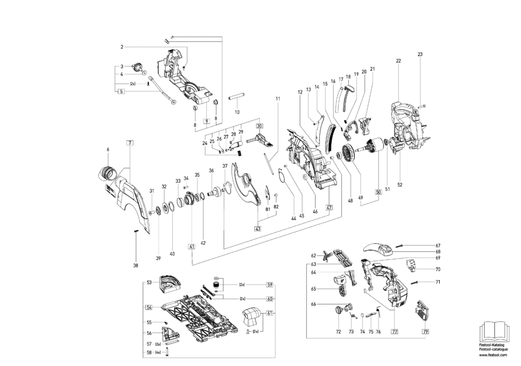 Festool HKC 55 EB Li / 203120 Spare Parts