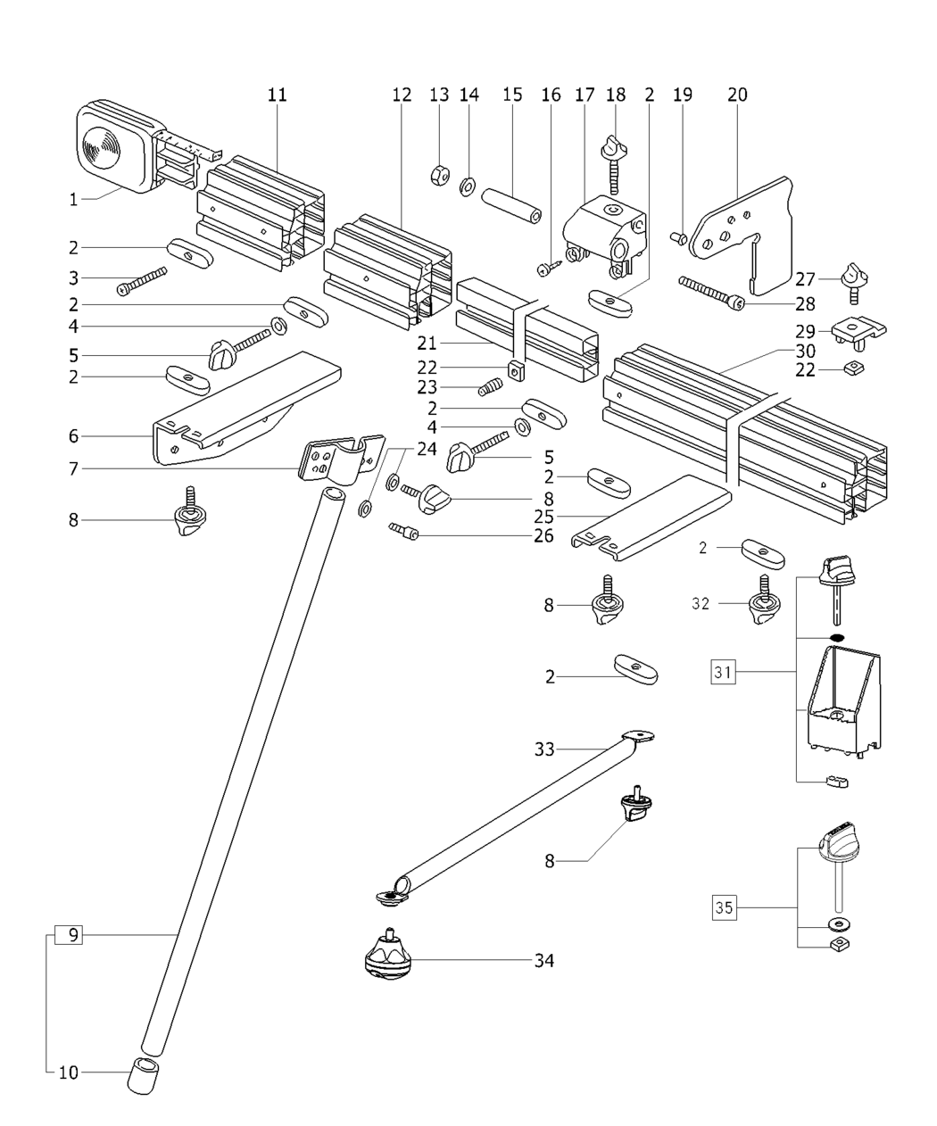 Festool Trimming attachment / 495968 Spare Parts