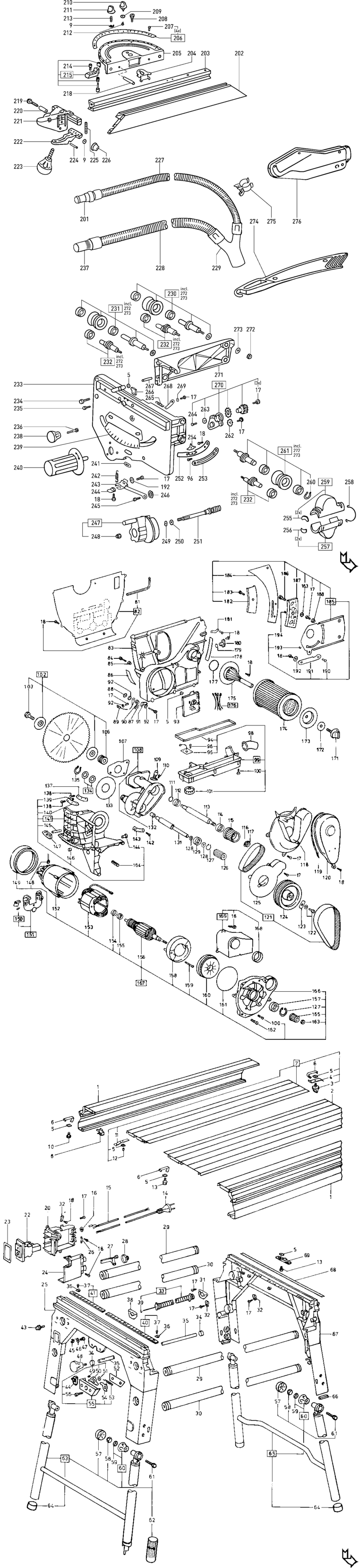 Festool CS 70 EB GB 240V / 493559 Spare Parts