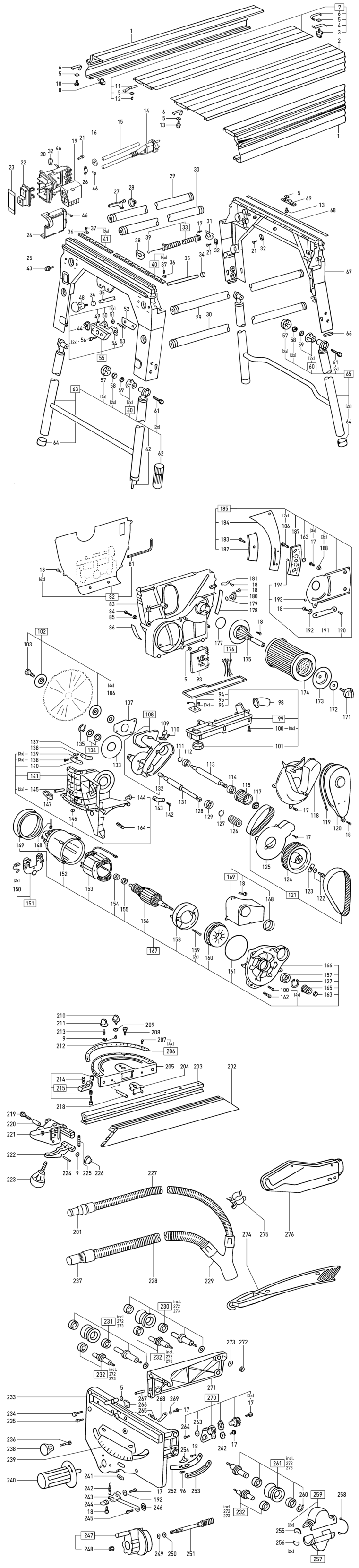 Festool CS 70 EB GB 240V / 500720 Spare Parts