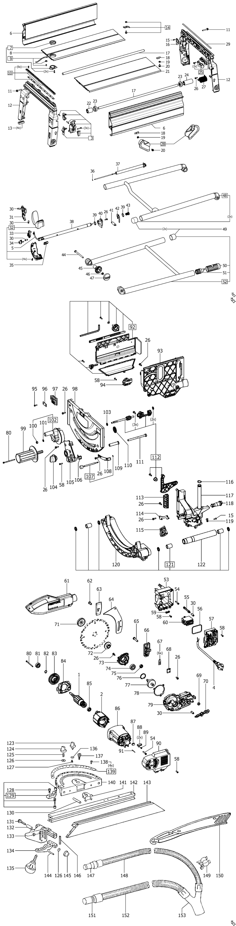 Festool CS 50 E GB 110V / 492315 Spare Parts