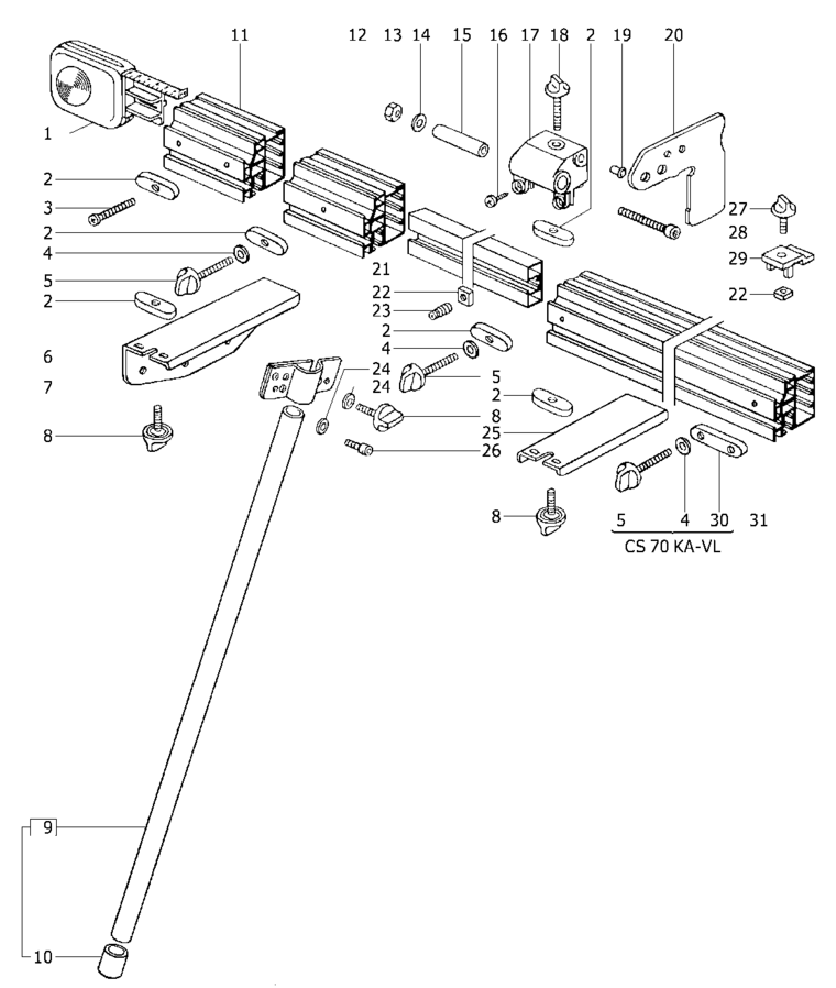 Festool CS 70 KA / 488556 Spare Parts