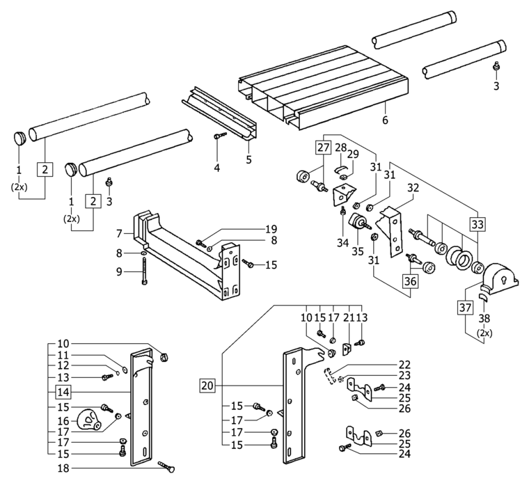 Festool Sliding table / 490312 Spare Parts