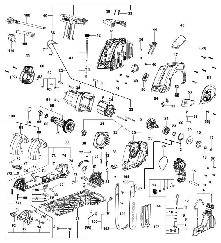 Festool SSU 200 EB GB / 769233 Spare Parts