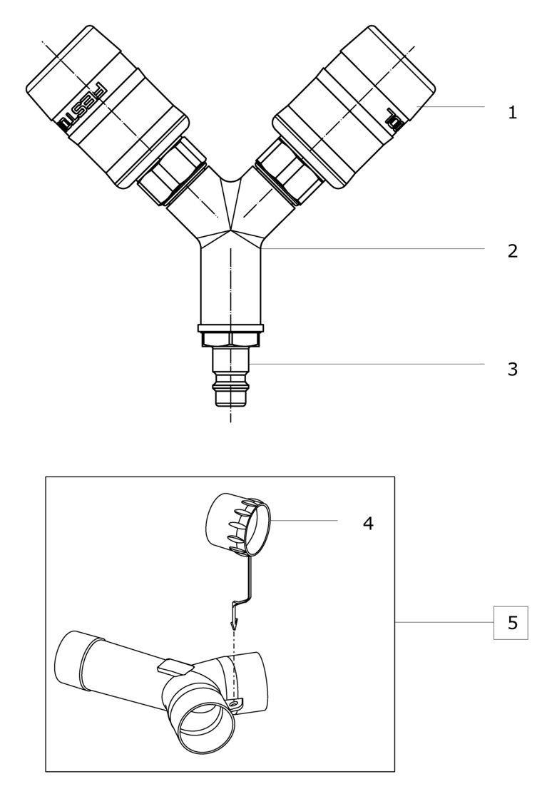 Festool IAS double adapter IAS 3-DA-CT / 497284 Spare Parts