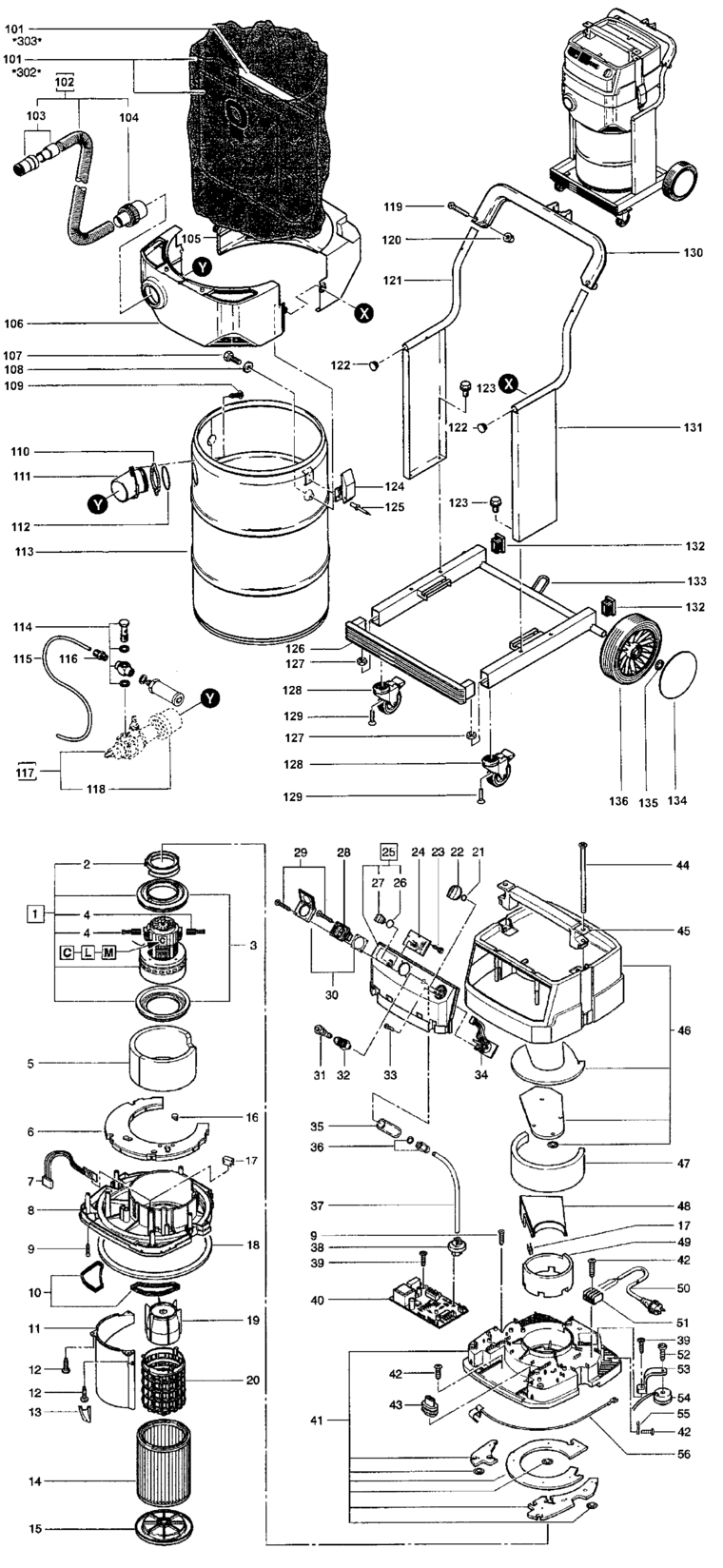 Festool SR 303 LE-AS  GB  230V / 583248 Spare Parts