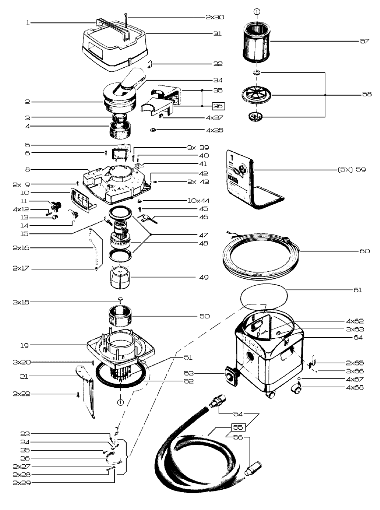 Festool SR 6 E-AS 230V / 486217 Spare Parts