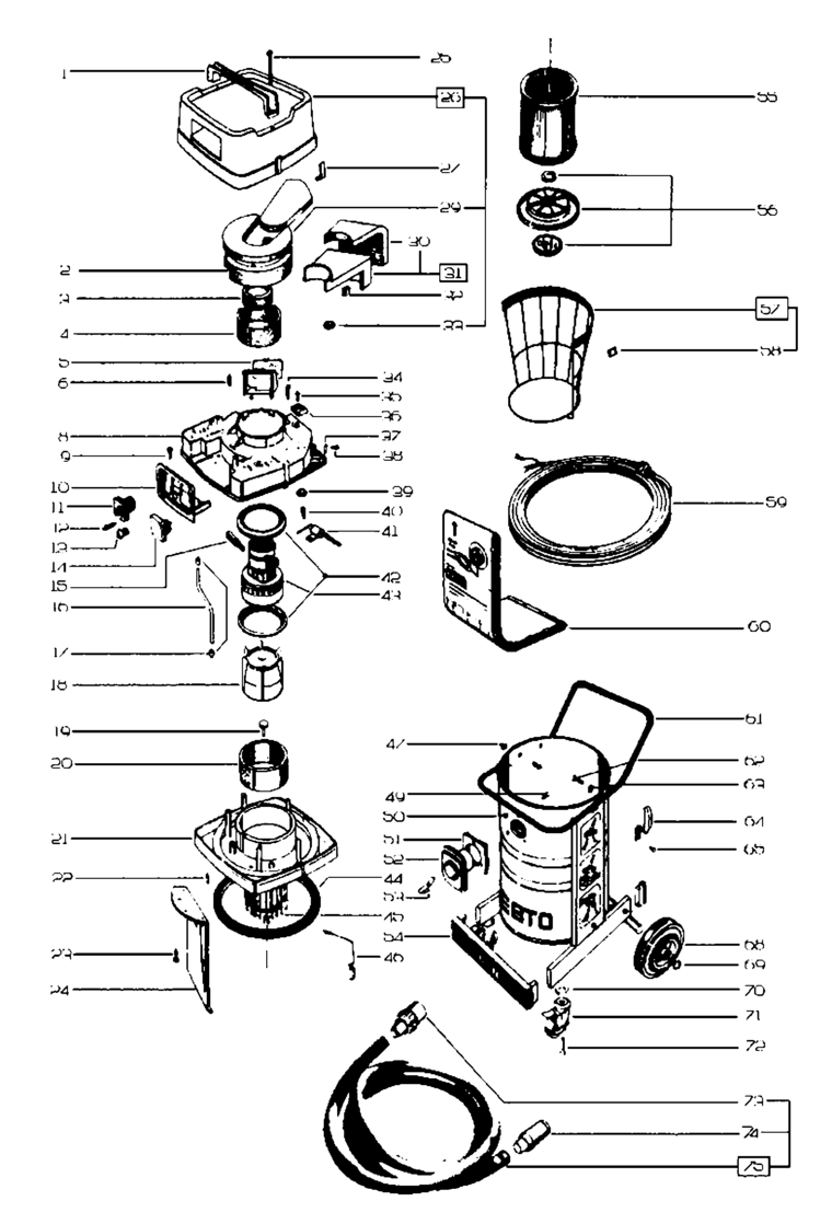 Festool SR 14 E-AS 230V / 486219 Spare Parts