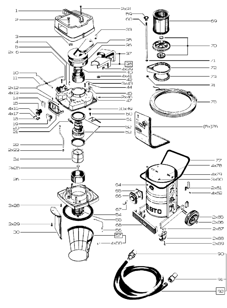 Festool SR 15 E 230V / 486185 Spare Parts