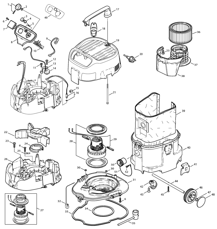 Festool SRH 45 E 230V / 493548 Spare Parts