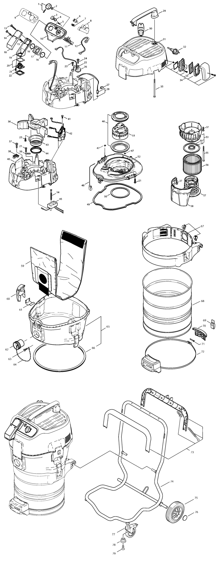 Festool SRM 70 LE-EC 230V / 493550 Spare Parts