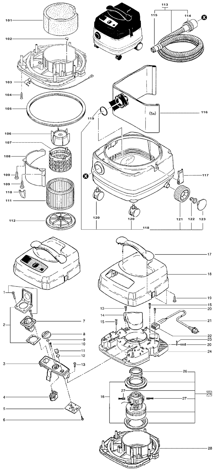 Festool SR 151 E-AS  GB  230V / 583213 Spare Parts