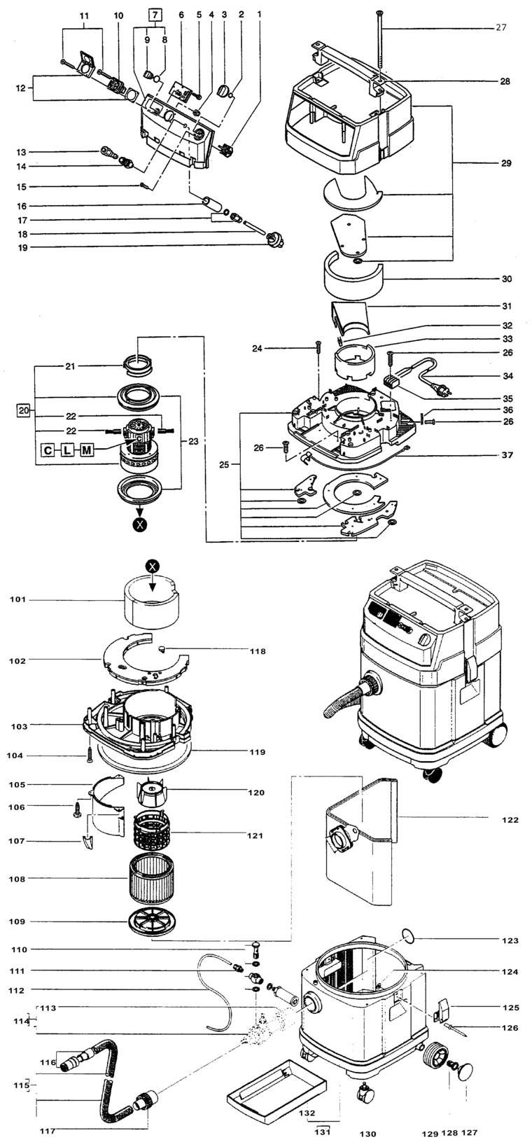 Festool SR 201 E-AS  GB 110V / 583082 Spare Parts