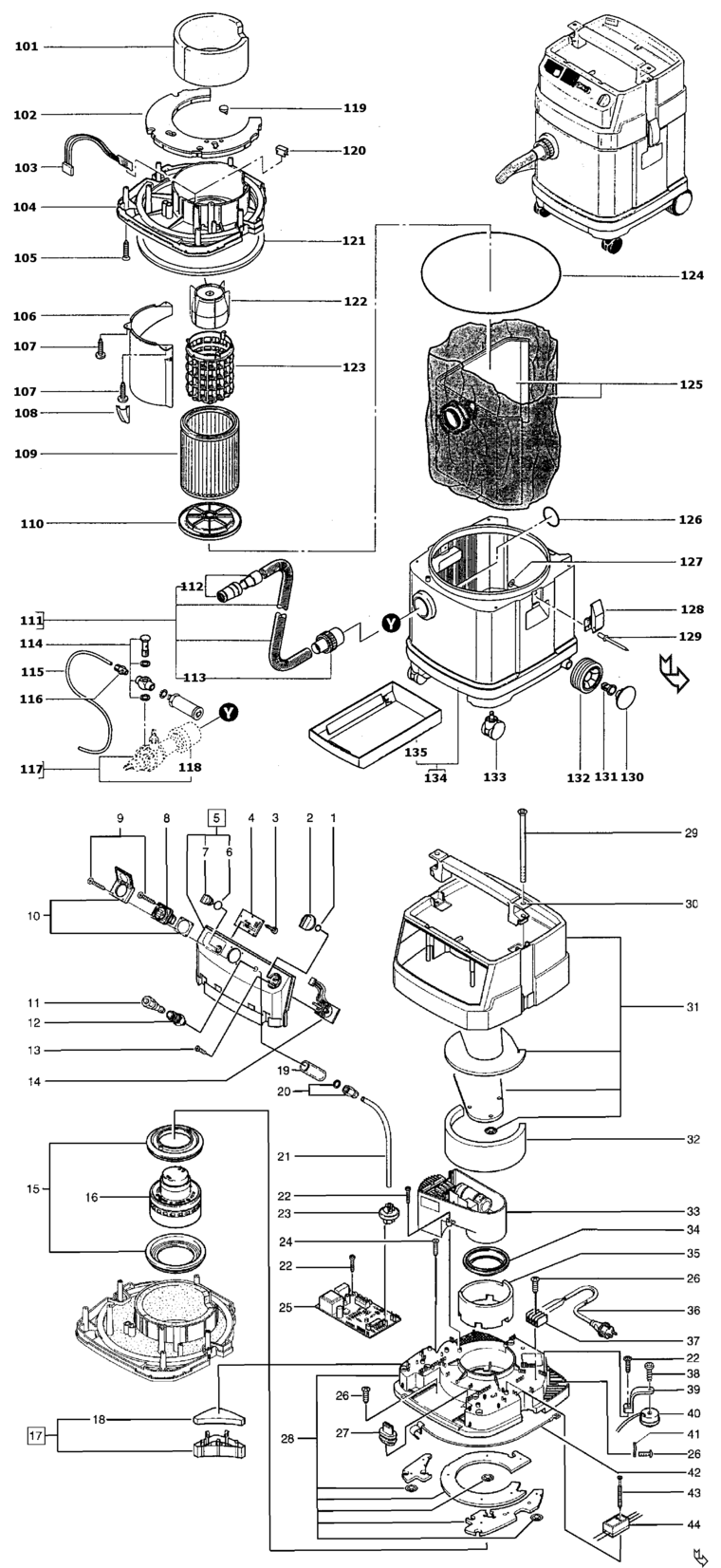 Festool SR 212 LE-AS  230V / 583236 Spare Parts