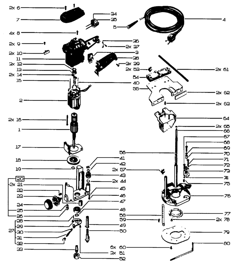 Festool OF 650 / 485900 Spare Parts