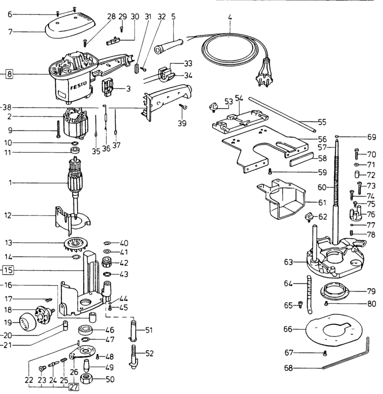 Festool OF 900 / 487101 Spare Parts