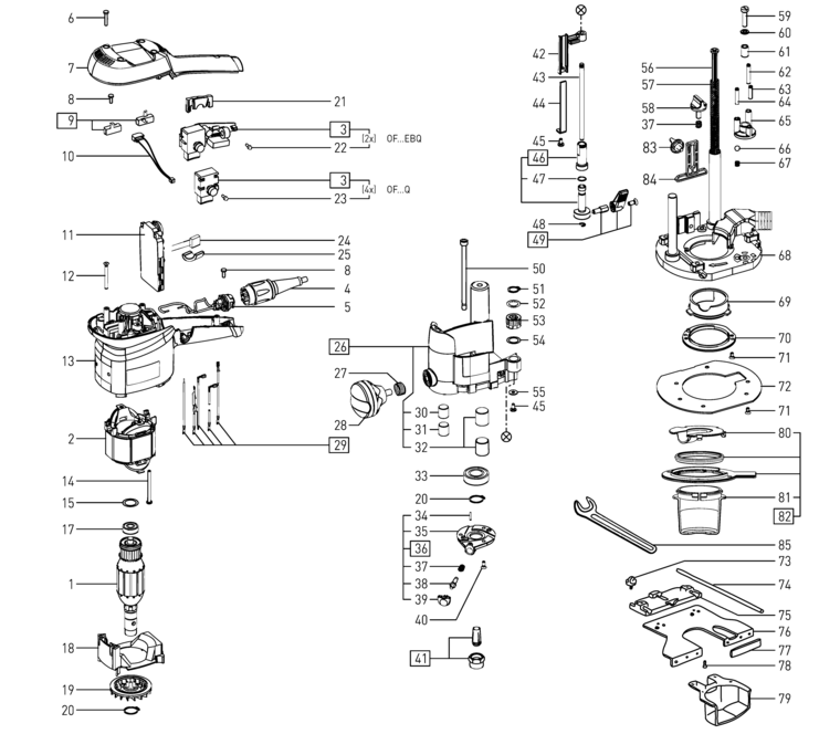 Festool OF 1010 Q / 490187 Spare Parts