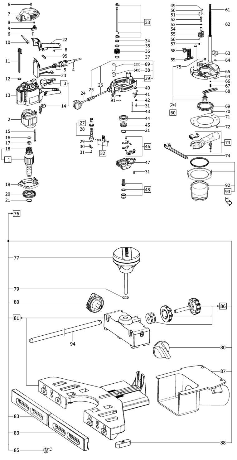 Festool OF 1400 EQ GB 110V / 492584 Spare Parts