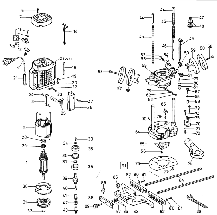 Festool OF 2000 / 487253 Spare Parts