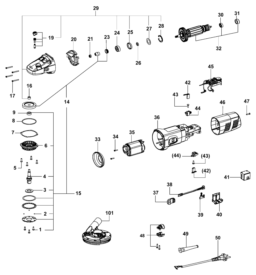 Festool AG 125-14 DE / 200107 Spare Parts