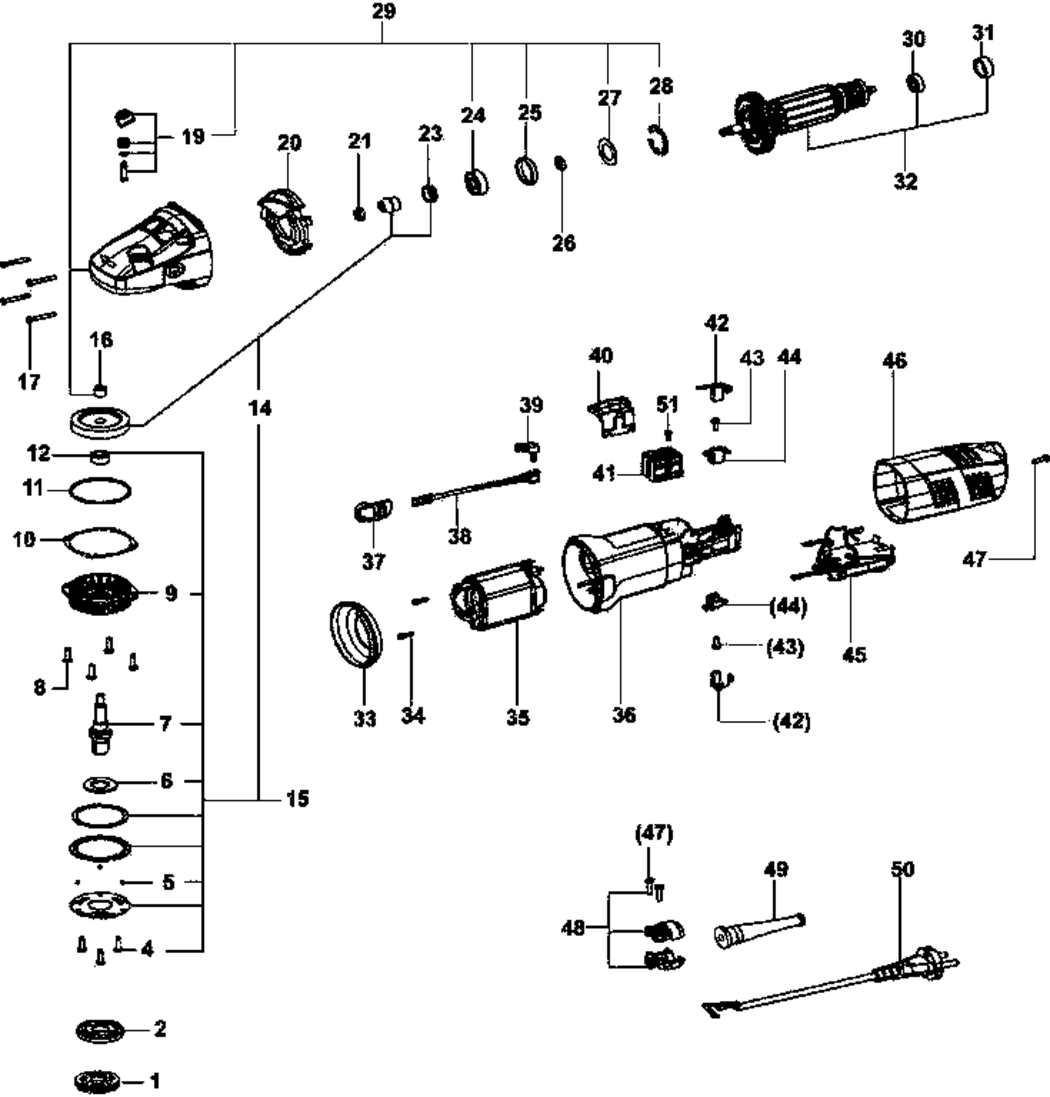 Festool AG 125-14 D / 200105 Spare Parts