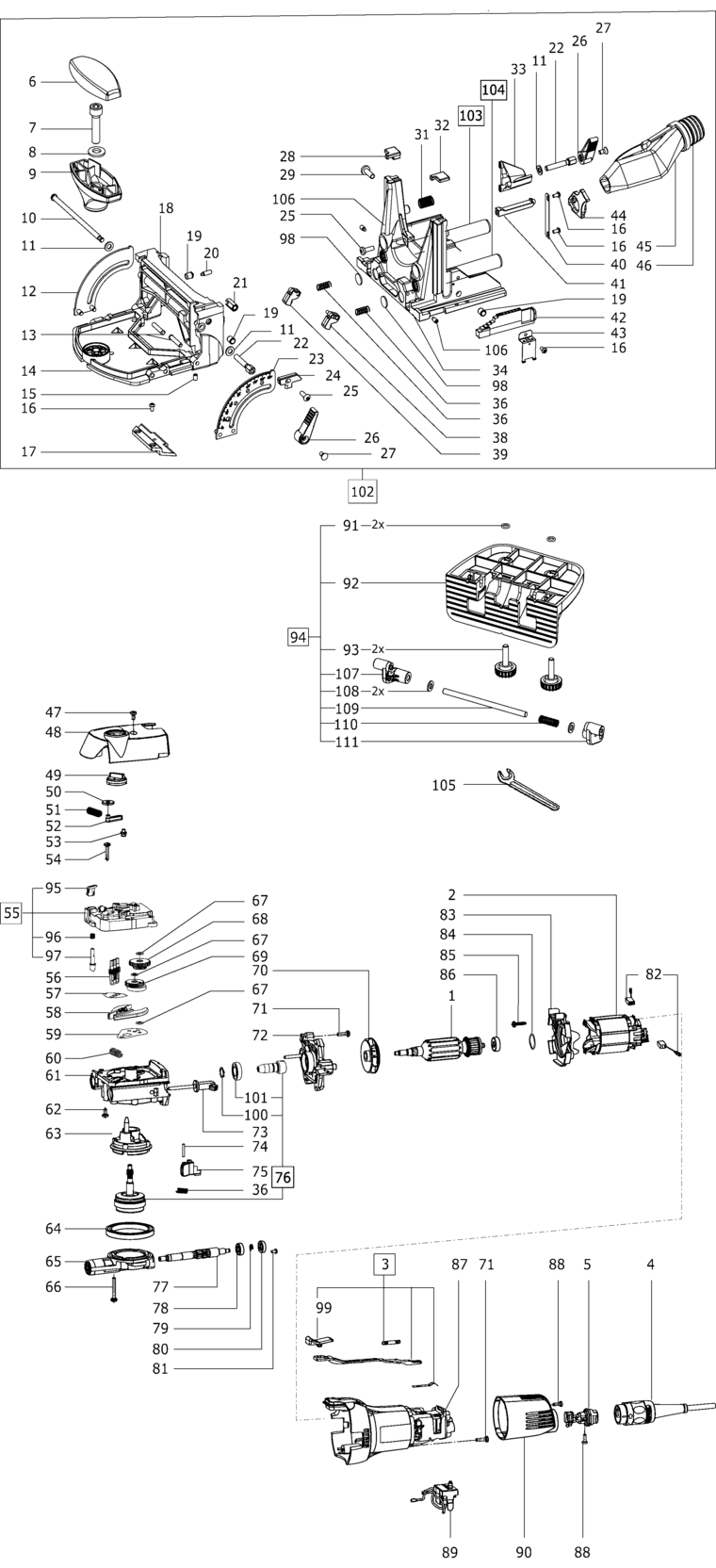 Festool DF 500 Q 230V-240V / 495287 Spare Parts