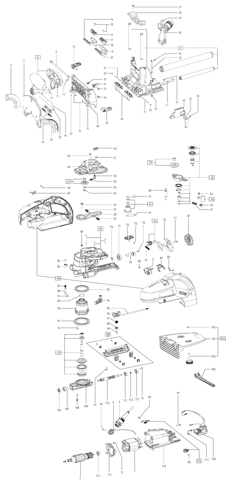 Festool DF 700 EQ 230V / 497647 Spare Parts