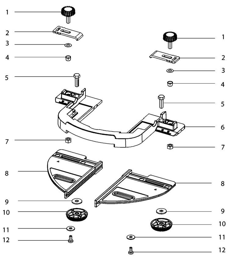 Festool Trim stop LA-DF 500 / 493487 Spare Parts